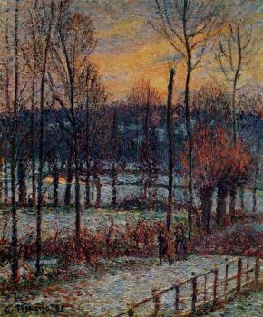 卡米耶 畢沙羅 The Effect of Snow, Sunset, Eragny 卡米耶 畢沙羅 The Effect of Snow, Sunset, Eragny